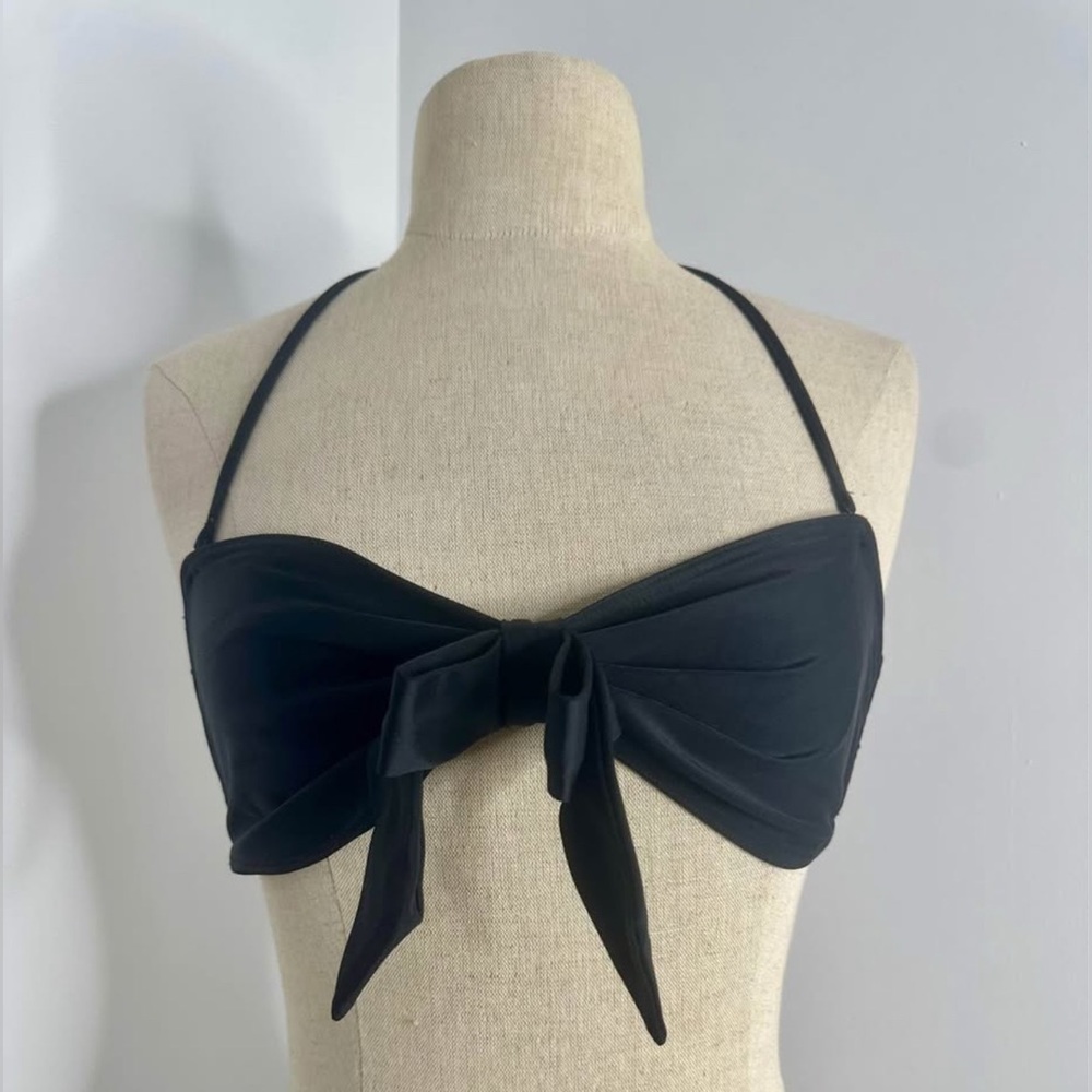 ASOS: Black Bow Bikini Top